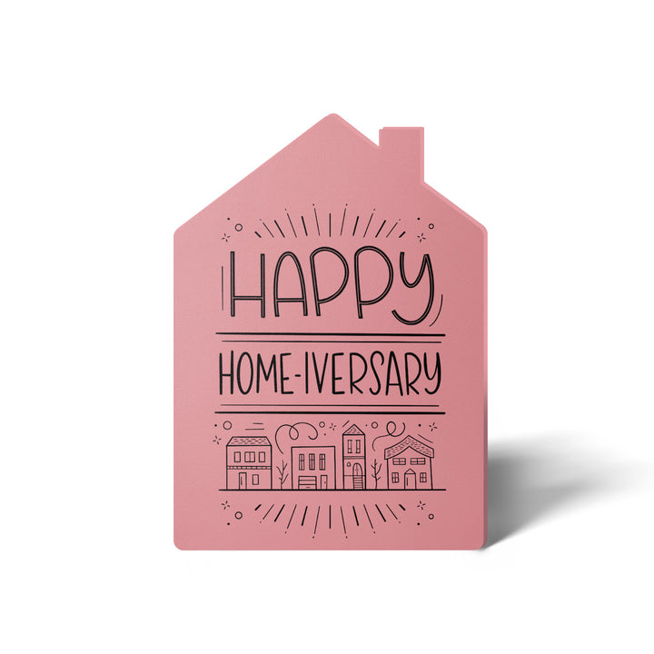 Set of "Happy Home-iversary" Greeting Cards | Envelopes Included | 39-GC002 Greeting Card Market Dwellings LIGHT PINK