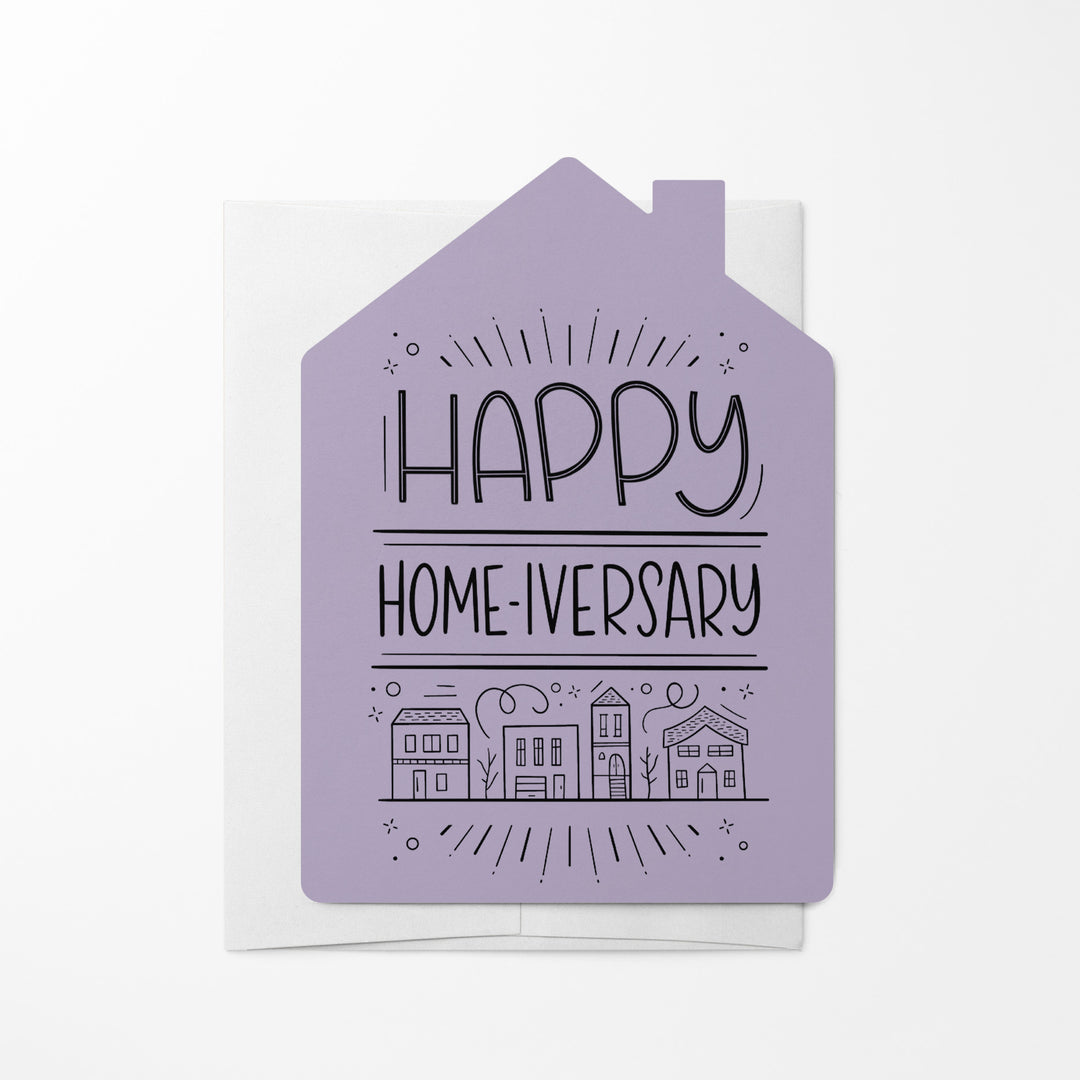 Set of "Happy Home-iversary" Greeting Cards | Envelopes Included | 39-GC002