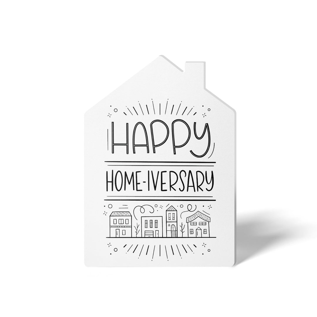 Set of "Happy Home-iversary" Greeting Cards | Envelopes Included | 39-GC002