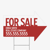 For Sale Directional Arrow Yard Sign Directional Sign Market Dwellings