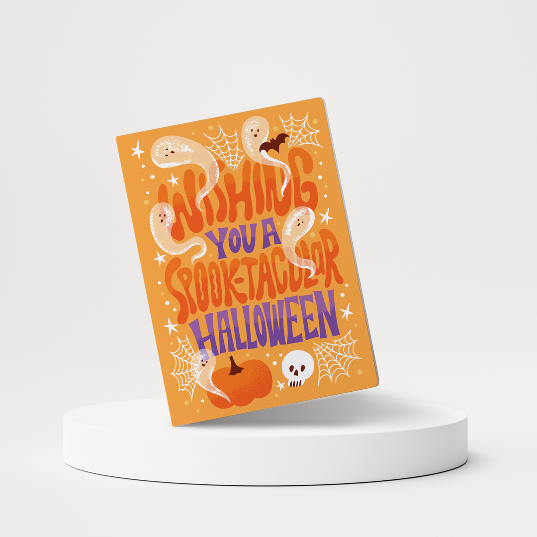 Set of Wishing You A Spook-tacular Halloween! | Halloween Greeting Cards | Envelopes Included | 138-GC001 Greeting Card Market Dwellings   