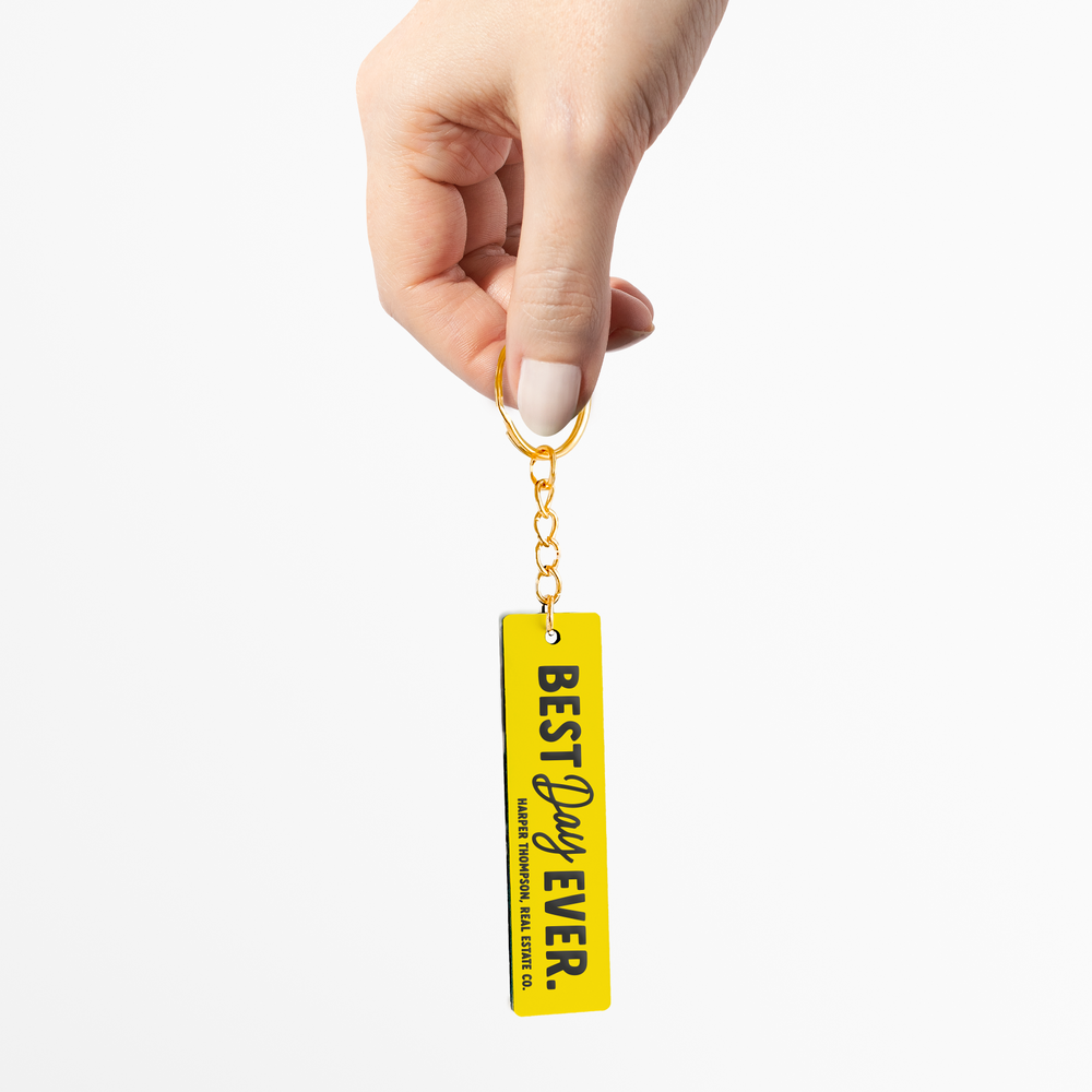Customizable Best Day Ever Keychains Keychain Market Dwellings