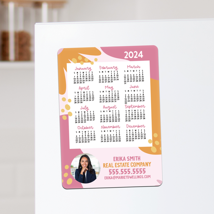 Customizable | 2024 Calendar Headshot Refrigerator Magnets | DSM57-16-AB