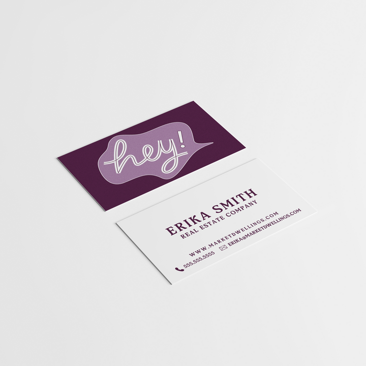 Hey! | Business Cards | BC-08-AB Business Cards Market Dwellings   