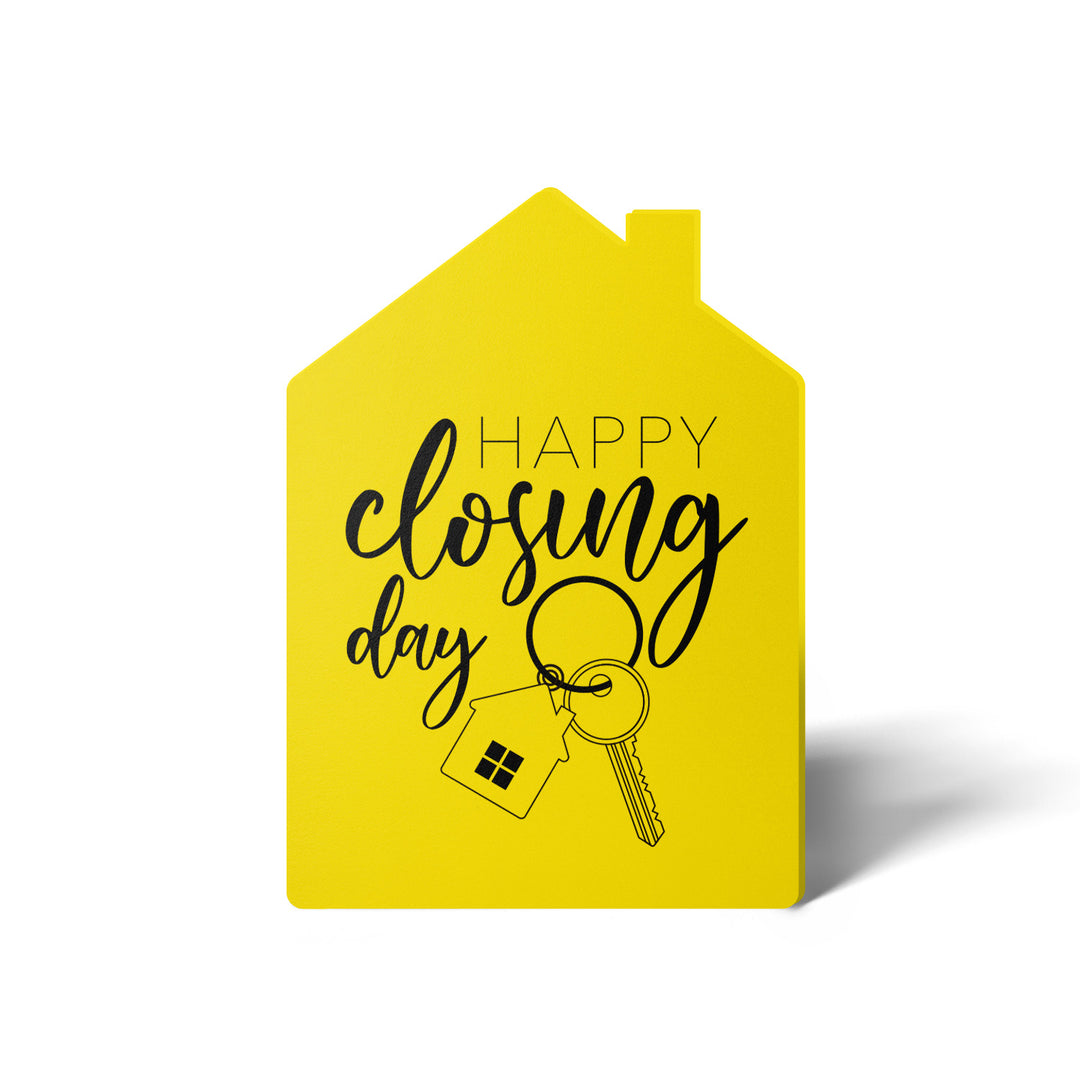 Set of Happy Closing Day Real Estate Agent Greeting Cards | Envelopes Included | 4-GC002 Greeting Card Market Dwellings LEMON