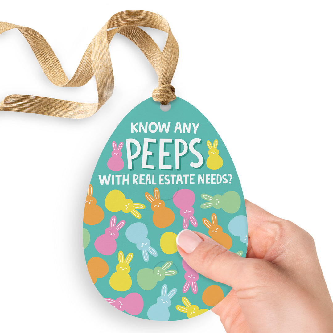 Know Any Peeps With Real Estate Needs? | Easter Spring Gift Tags | 4-GT007-AB Gift Tag Market Dwellings