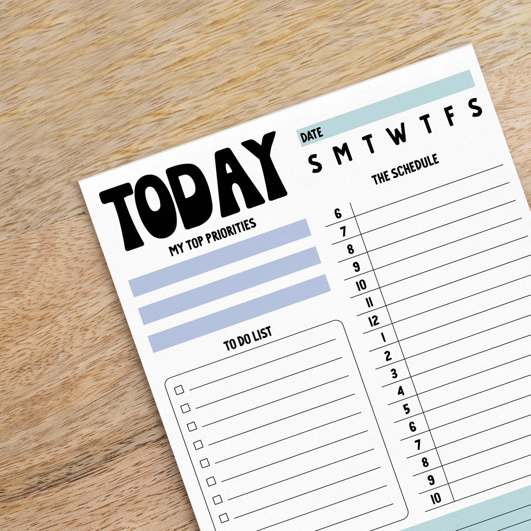 Customizable Today Notepad | 8.5 x 11in | 50 Tear-Off Sheets | 4-NP