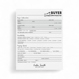 Customizable Homebuyer Questionnaire Notepad | 8.5 x 11in | 50 Tear-Off Sheets Notepad Market Dwellings