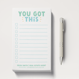 Customizable You Got This Notepads Notepad Market Dwellings
