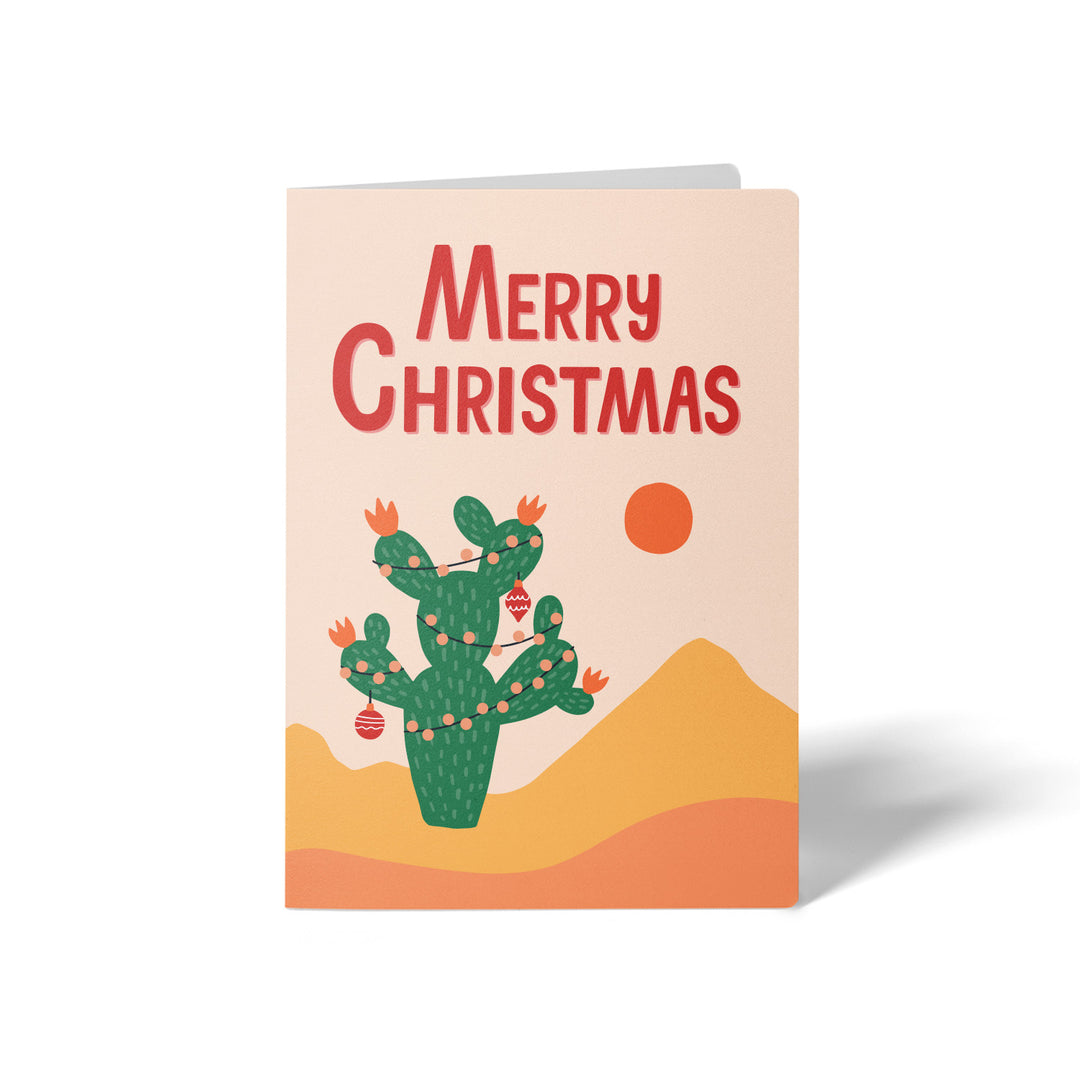 Set of Merry Christmas | Christmas Greeting Cards | Envelopes Included | 41-GC001-AB Greeting Card Market Dwellings TANGERINE