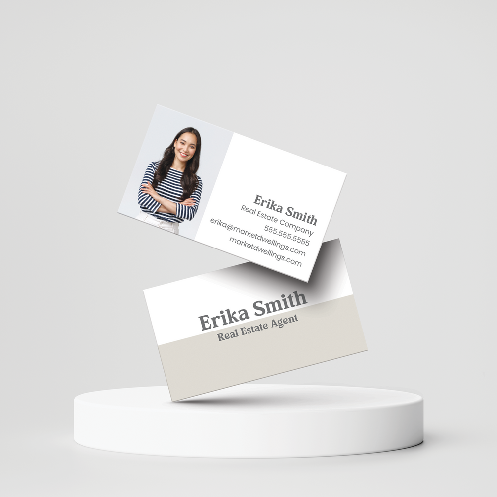 Upload Your Own Design Business Cards Market Dwellings   