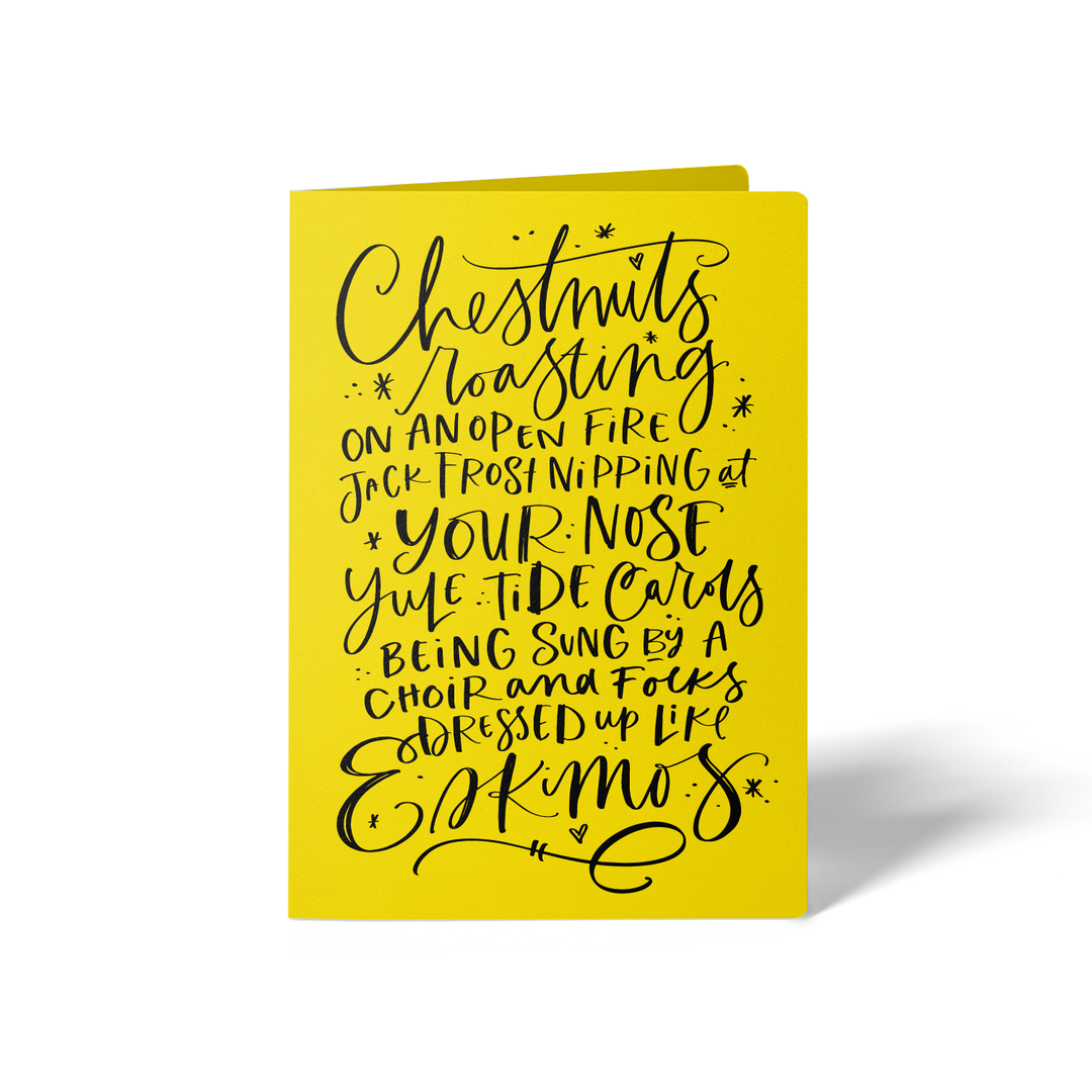 Set of Christmas Carol | Christmas Greeting Cards | Envelopes Included | 42-GC001 Greeting Card Market Dwellings LEMON