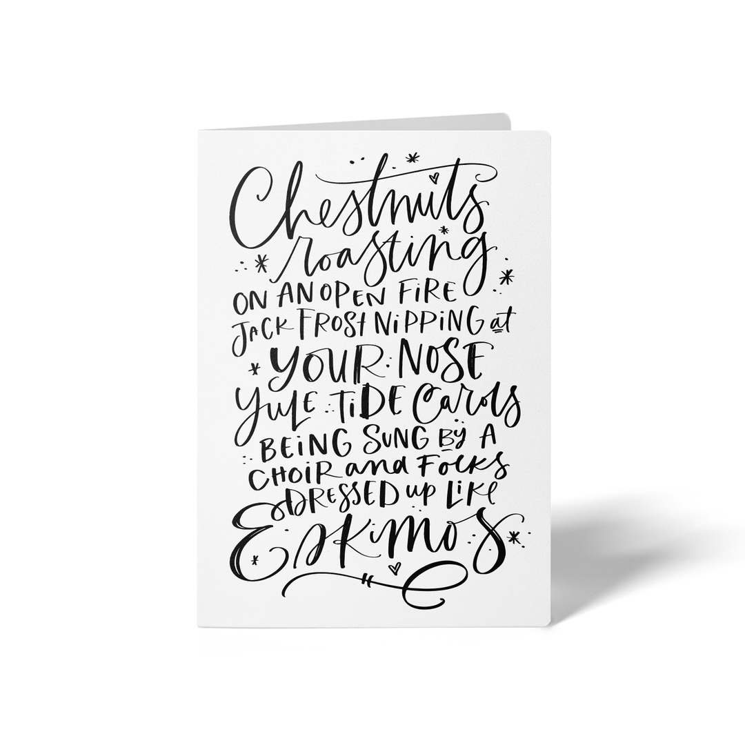 Set of Christmas Carol | Christmas Greeting Cards | Envelopes Included | 42-GC001 Greeting Card Market Dwellings WHITE