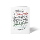 The Magic Of Christmas Never Ends | Greeting Cards with Envelopes Greeting Card Market Dwellings