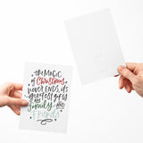 The Magic Of Christmas Never Ends | Greeting Cards with Envelopes Greeting Card Market Dwellings