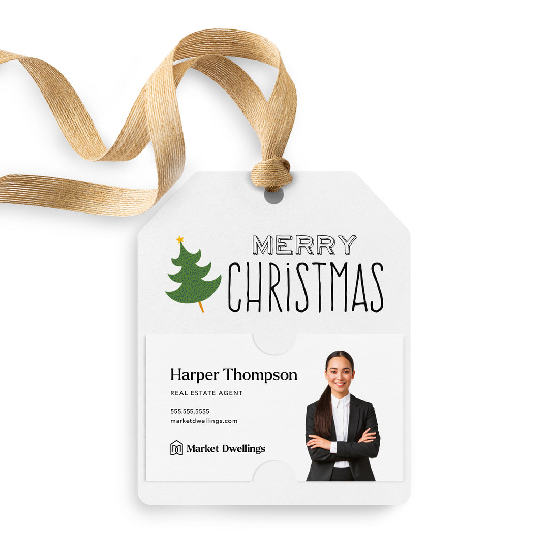 Merry Christmas with Christmas Tree | Gift Tags Gift Tag Market Dwellings