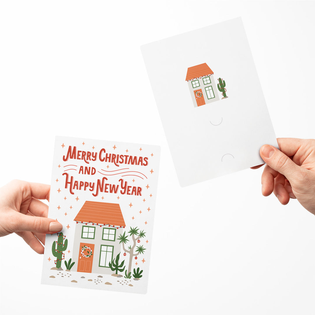 Set of Merry Christmas And Happy New Year | Christmas Greeting Cards | Envelopes Included | 44-GC001 Greeting Card Market Dwellings