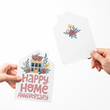 Happy Home Anniversary Colorful | Real Estate & Mortgage Greeting Cards with Envelopes Greeting Card Market Dwellings