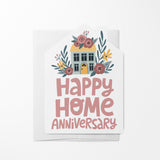 Happy Home Anniversary Colorful | Real Estate & Mortgage Greeting Cards with Envelopes Greeting Card Market Dwellings