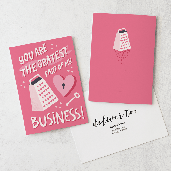 Set of You Are The Gratest Part Of My Business! | Valentine's Day Greeting Cards | Envelopes Included | 45-GC001 - Market Dwellings