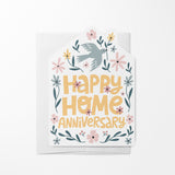 Happy Home Anniversary Colorful | Real Estate & Mortgage Greeting Cards with Envelopes Greeting Card Market Dwellings