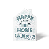 "Happy Home Anniversary" Colorful | Real Estate & Mortgage Greeting Cards with Envelopes Greeting Card Market Dwellings