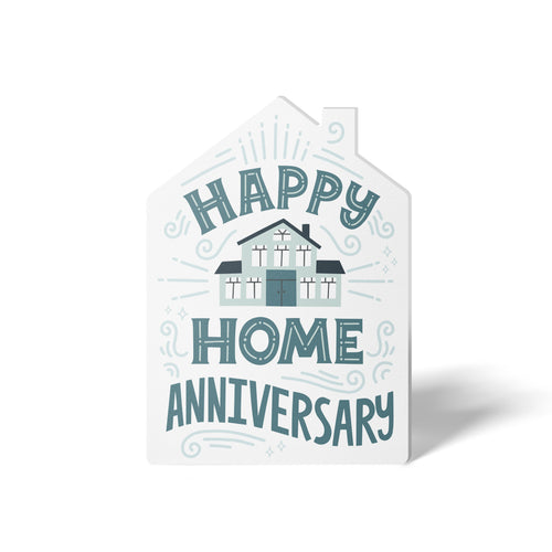 "Happy Home Anniversary" Colorful | Real Estate & Mortgage Greeting Cards with Envelopes Greeting Card Market Dwellings