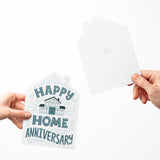"Happy Home Anniversary" Colorful | Real Estate & Mortgage Greeting Cards with Envelopes Greeting Card Market Dwellings