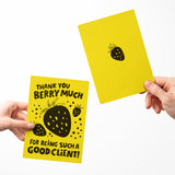 Thank You Berry Much For Being Such A Good Client! | Greeting Cards with Envelopes Greeting Card Market Dwellings