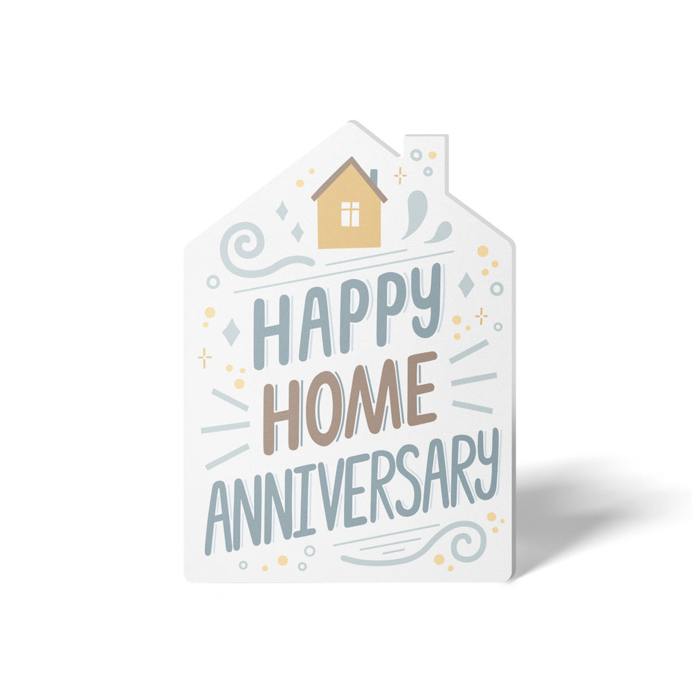 Happy Home Anniversary Colorful | Real Estate & Mortgage Greeting Cards with Envelopes Greeting Card Market Dwellings