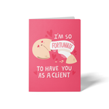 I'm So Fortunate To Have You As A Client | Greeting Cards with Envelopes Greeting Card Market Dwellings