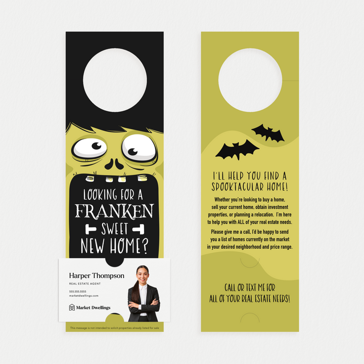 Looking For a Franken Sweet New Home? | Real Estate Door Hangers Door Hanger Market Dwellings