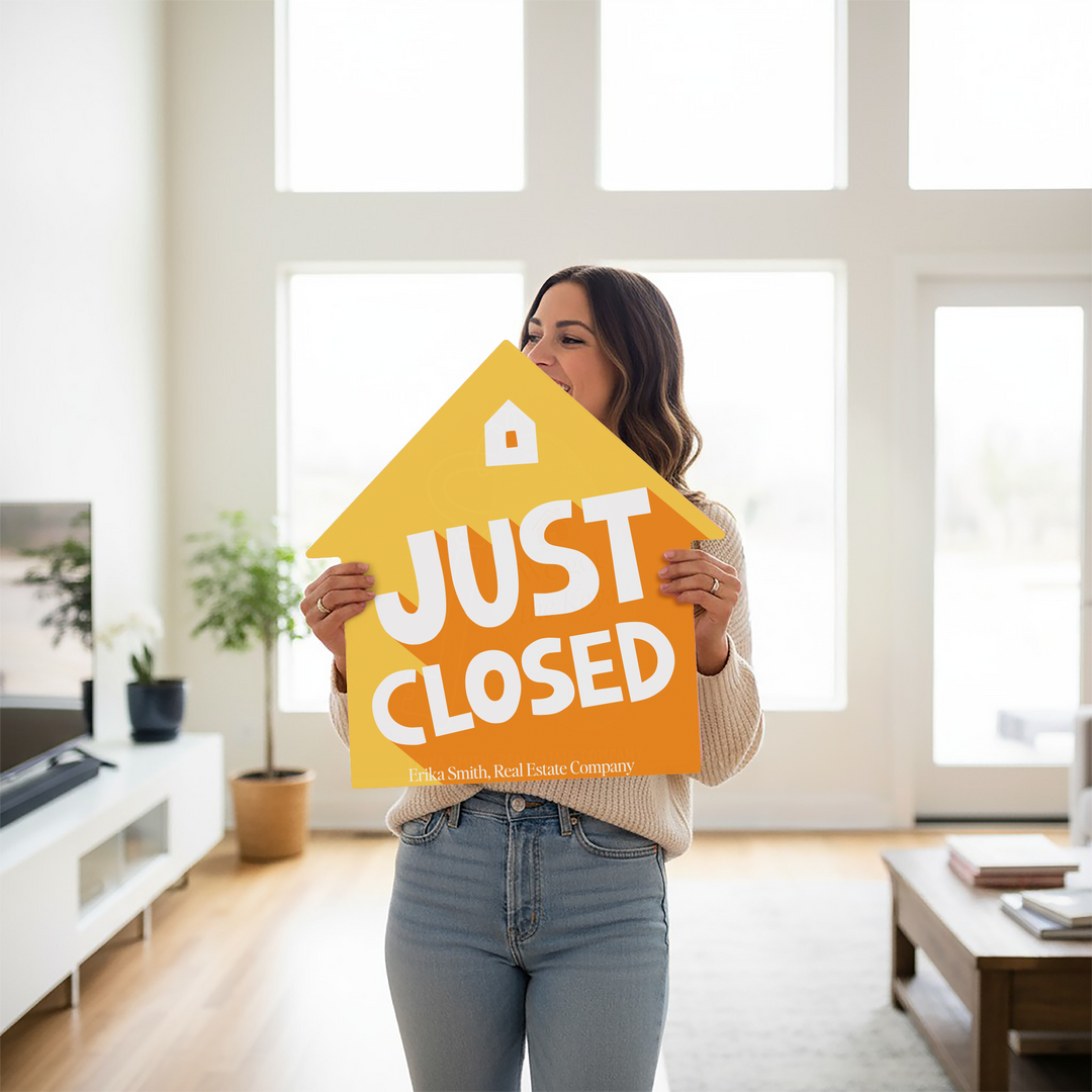 Customizable | Closing Day Real Estate House Sign | Photo Prop | DSY3 House Sign Market Dwellings