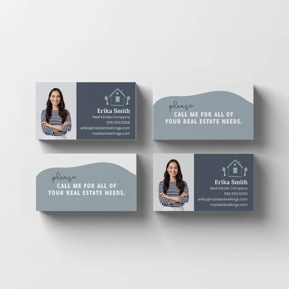 Please Call Me For All Of Your Real Estate Needs | Business Cards | BC-04 Business Cards Market Dwellings   