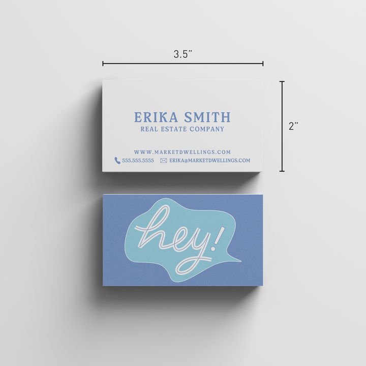 Hey! | Business Cards | BC-08-AB Business Cards Market Dwellings MOONSTONE BLUE Premium Square