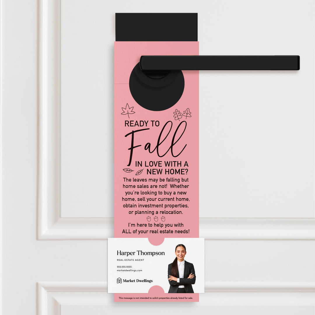 Ready to FALL in Love with a New Home | Door Hangers | 5-DH001 Door Hanger Market Dwellings LIGHT PINK