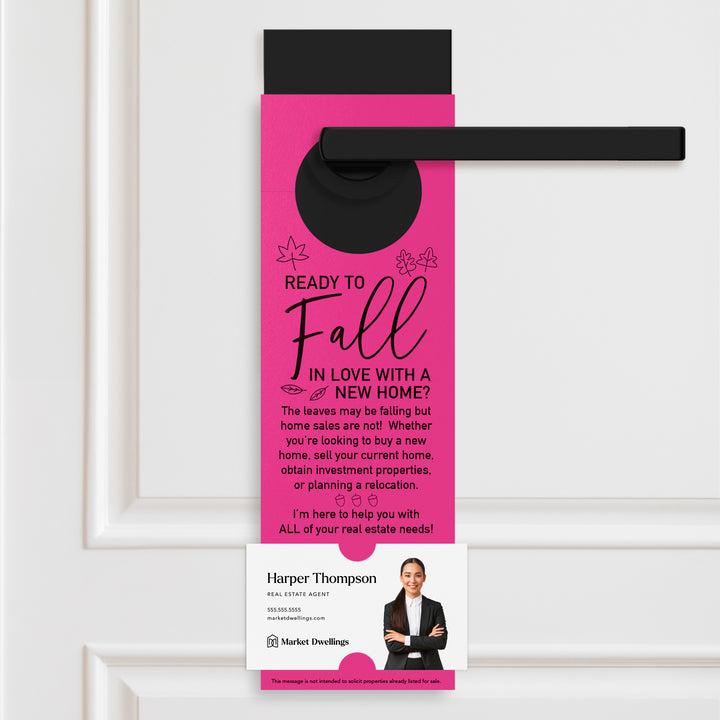 Ready to FALL in Love with a New Home | Door Hangers | 5-DH001 Door Hanger Market Dwellings RAZZLE BERRY