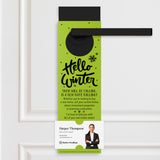 Hello Winter | Real Estate Door Hangers Holiday Door Hanger Market Dwellings