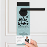 Hello Winter | Real Estate Door Hangers Holiday Door Hanger Market Dwellings