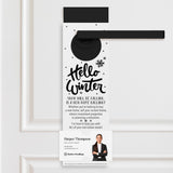Hello Winter | Real Estate Door Hangers Holiday Door Hanger Market Dwellings