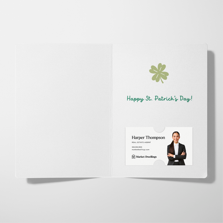 Set of A Good Client Is Like A Four Leaf Clover | St. Patrick's Day Greeting Cards | Envelopes Included | 50-GC001-AB Greeting Card Market Dwellings