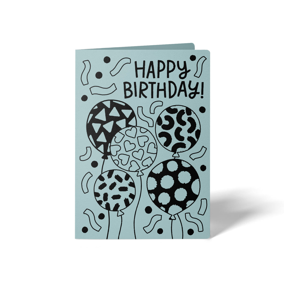 Set of Happy Birthday! Greeting Cards | Envelopes Included Greeting Card Market Dwellings LIGHT BLUE