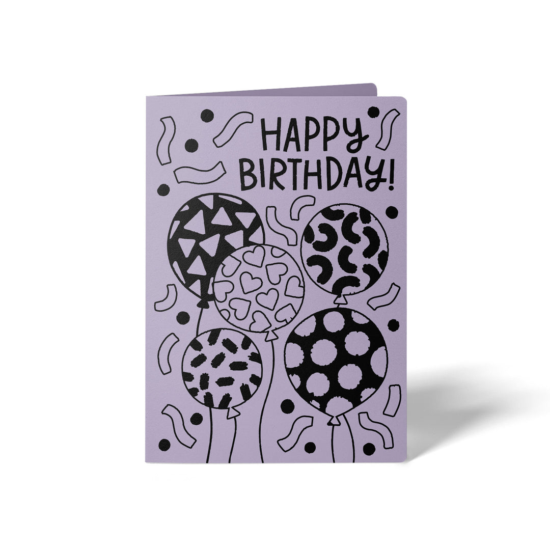 Set of Happy Birthday! Greeting Cards | Envelopes Included Greeting Card Market Dwellings LIGHT PURPLE