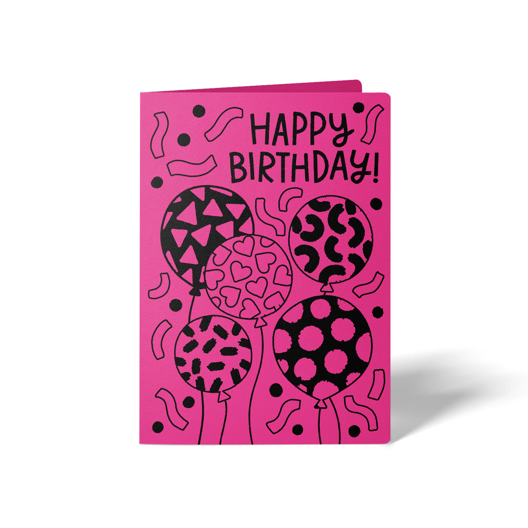 Set of Happy Birthday! Greeting Cards | Envelopes Included Greeting Card Market Dwellings RAZZLE BERRY