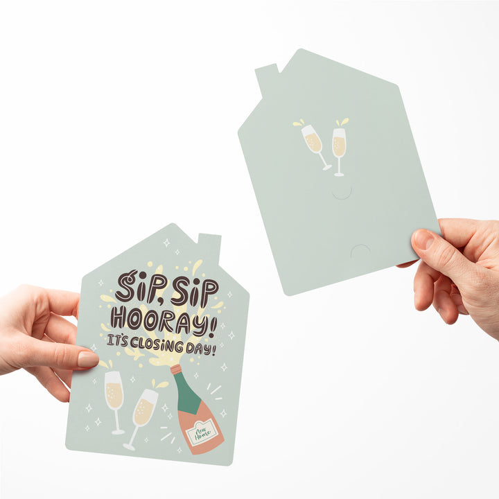 Set of Sip, Sip Hooray! It's Closing Day! | Greeting Cards | Envelopes Included | 53-GC002 Greeting Card Market Dwellings