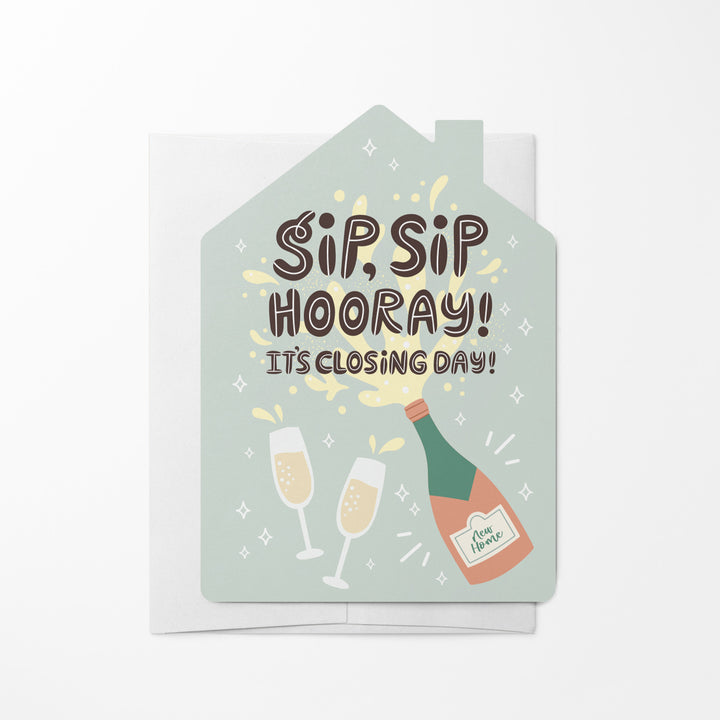 Set of Sip, Sip Hooray! It's Closing Day! | Greeting Cards | Envelopes Included | 53-GC002 Greeting Card Market Dwellings