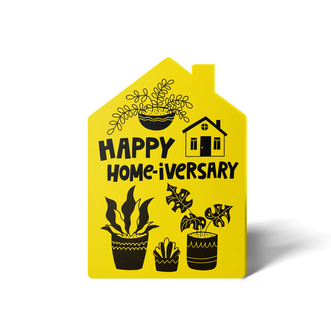 Set of Happy Home-iversary | Greeting Cards | Envelopes Included | 54-GC002 Greeting Card Market Dwellings LEMON