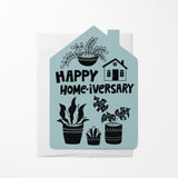 Happy Home-iversary | Real Estate & Mortgage Greeting Cards with Envelopes Greeting Card Market Dwellings