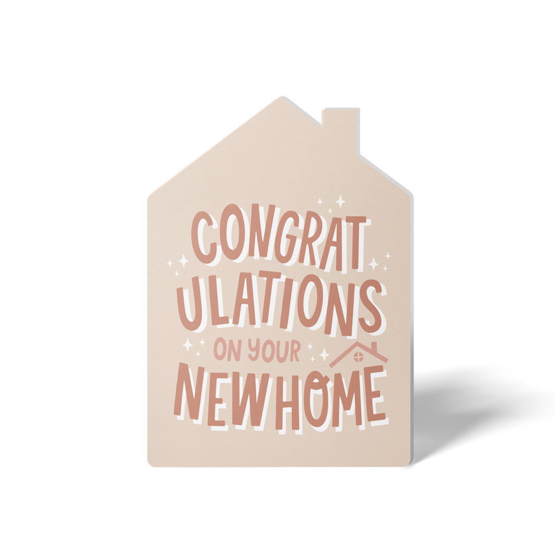 Set of Congratulations On Your New Home | Greeting Cards | Envelopes Included | 56-GC002-AB Greeting Card Market Dwellings BEIGE