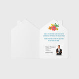 Happy Home Anniversary Floral | Real Estate & Mortgage Greeting Cards with Envelopes Greeting Card Market Dwellings